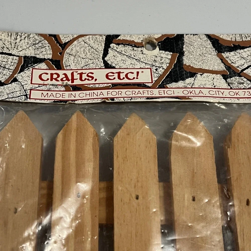 Crafts, Etc! Wooden Expressions‎ Wood Fence Miniature Picket 4.5